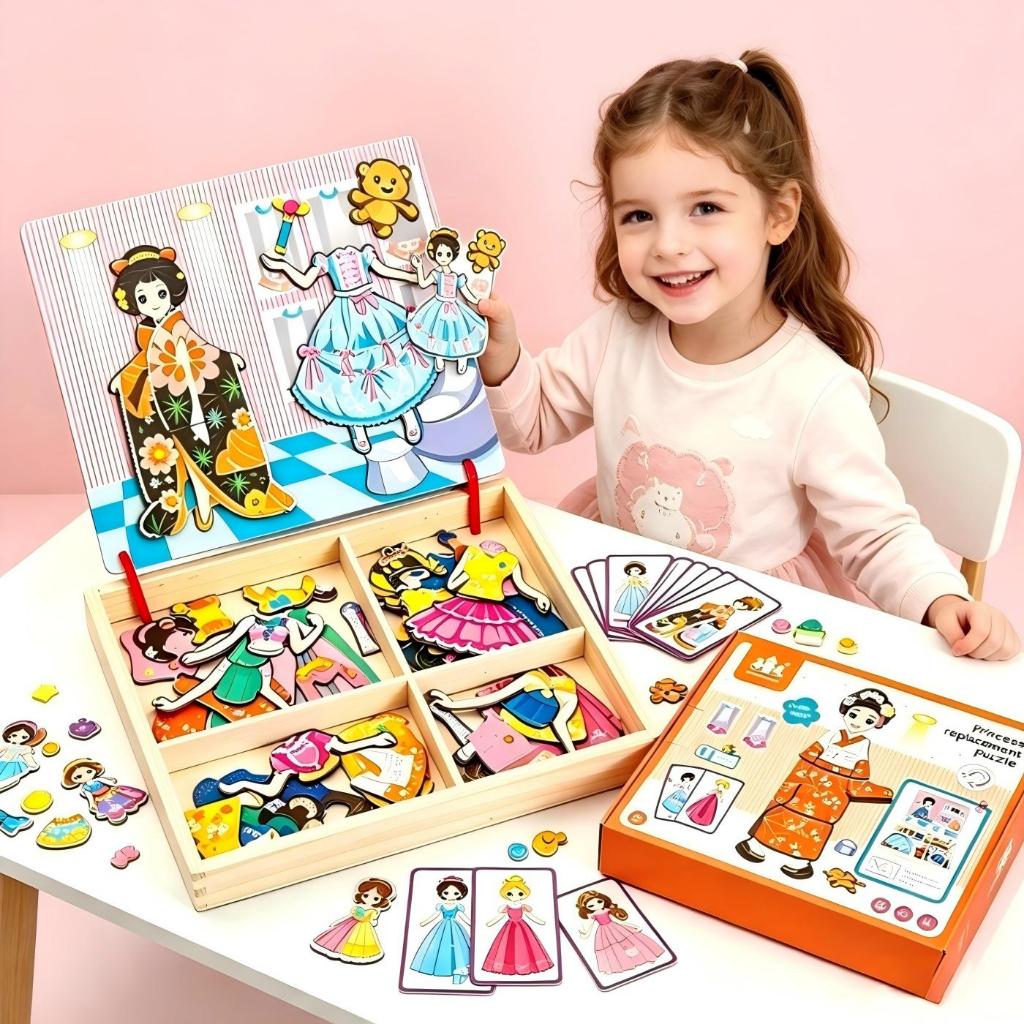 Quebra-cabeça magnético 3D para crianças acima de 2 anos, brinquedo educativo e inteligente para meninos e meninas