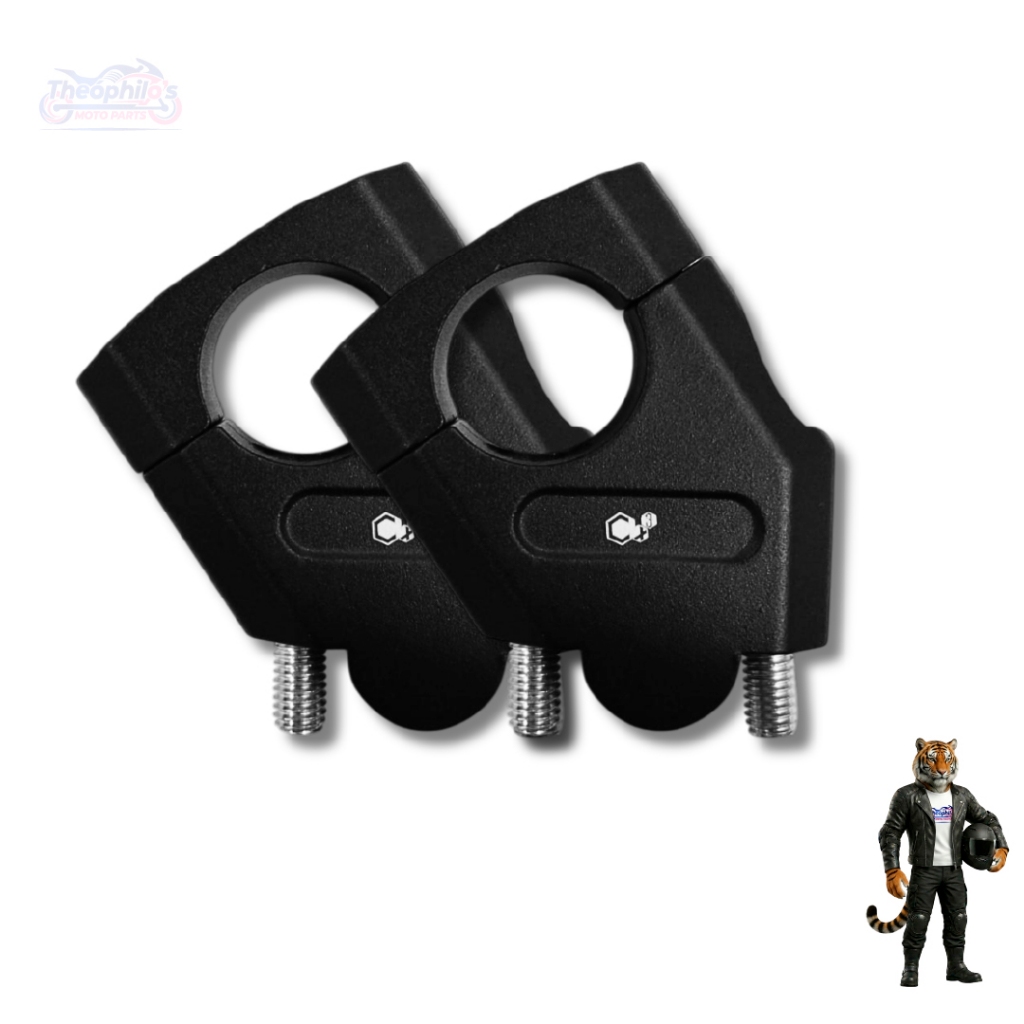 PAR DE ALONGADOR ADAPTADOR DE GUIDÃO UNIVERSAL 32MM HONDA YAMAHA XRE LANDER SAHARA