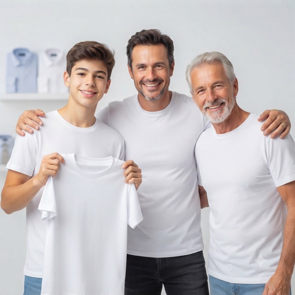 Kit 3 Camisetas Básica Masculina Branca Lisa Poliéster Sublimação Estampar Uniforme Eventos Revenda Atacado Promoção