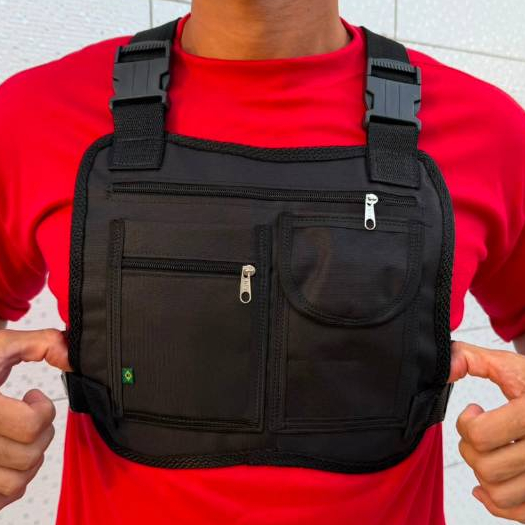 Bolsa Peitoral Motoqueiro motouber Impermeável Antifurto Masculina Transversal para Moto Viagem Dia a Dia