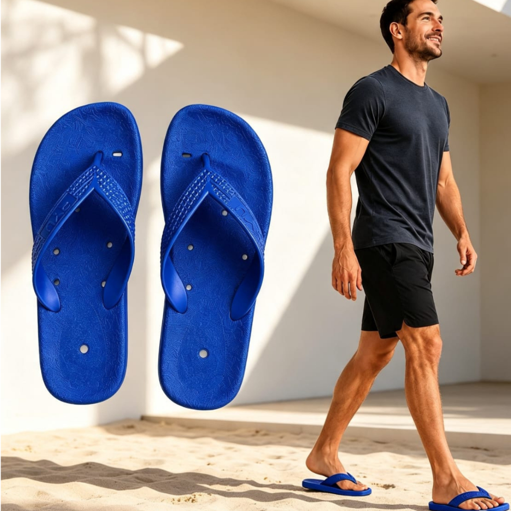 Chinelo Masculino Ortopédico Magnético Anatômico Massageador Antiderrapante Confortável Premium