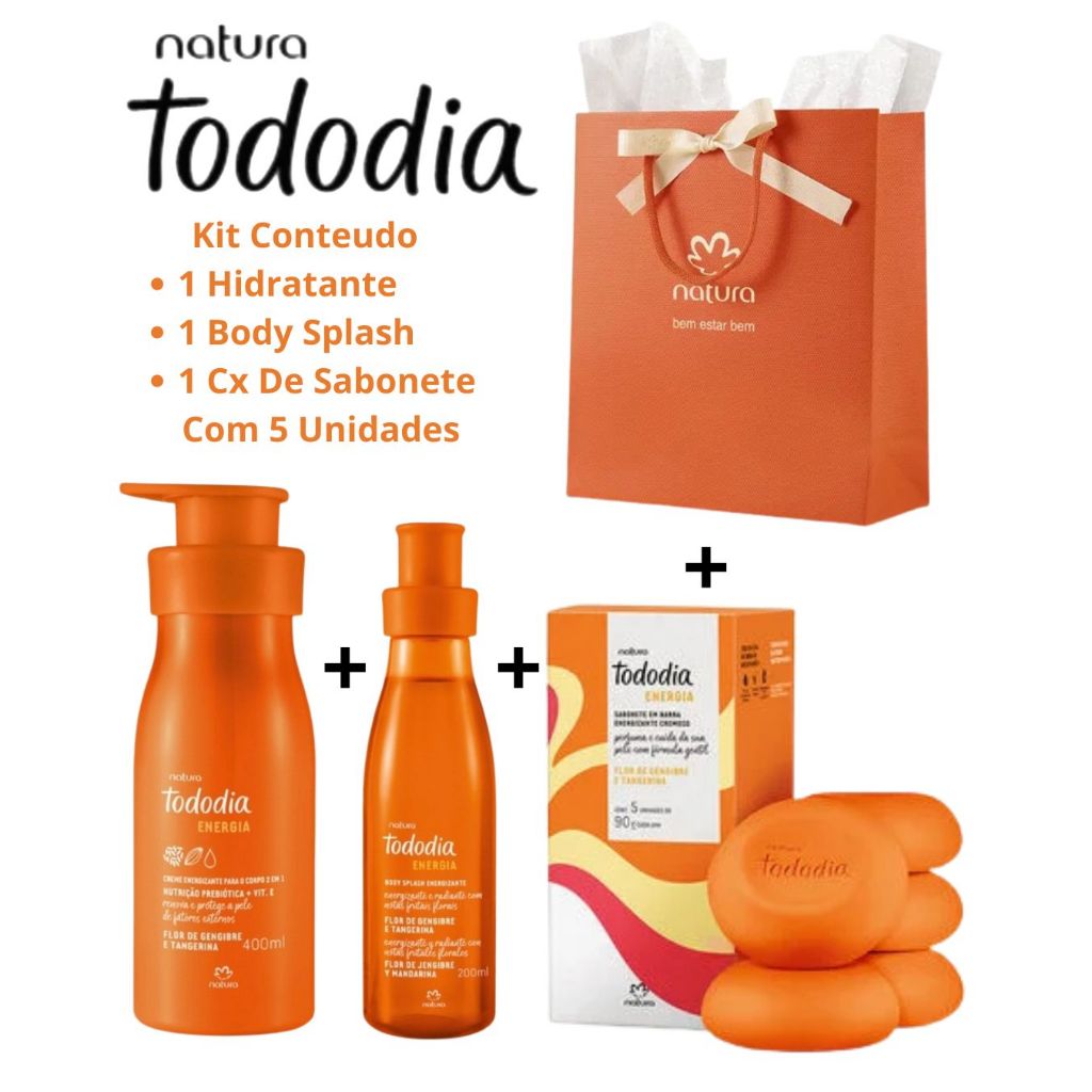 Kit Tododia Flor de Gengibre e Tangerina (GARANTIA DE ORIGINALIDADE)