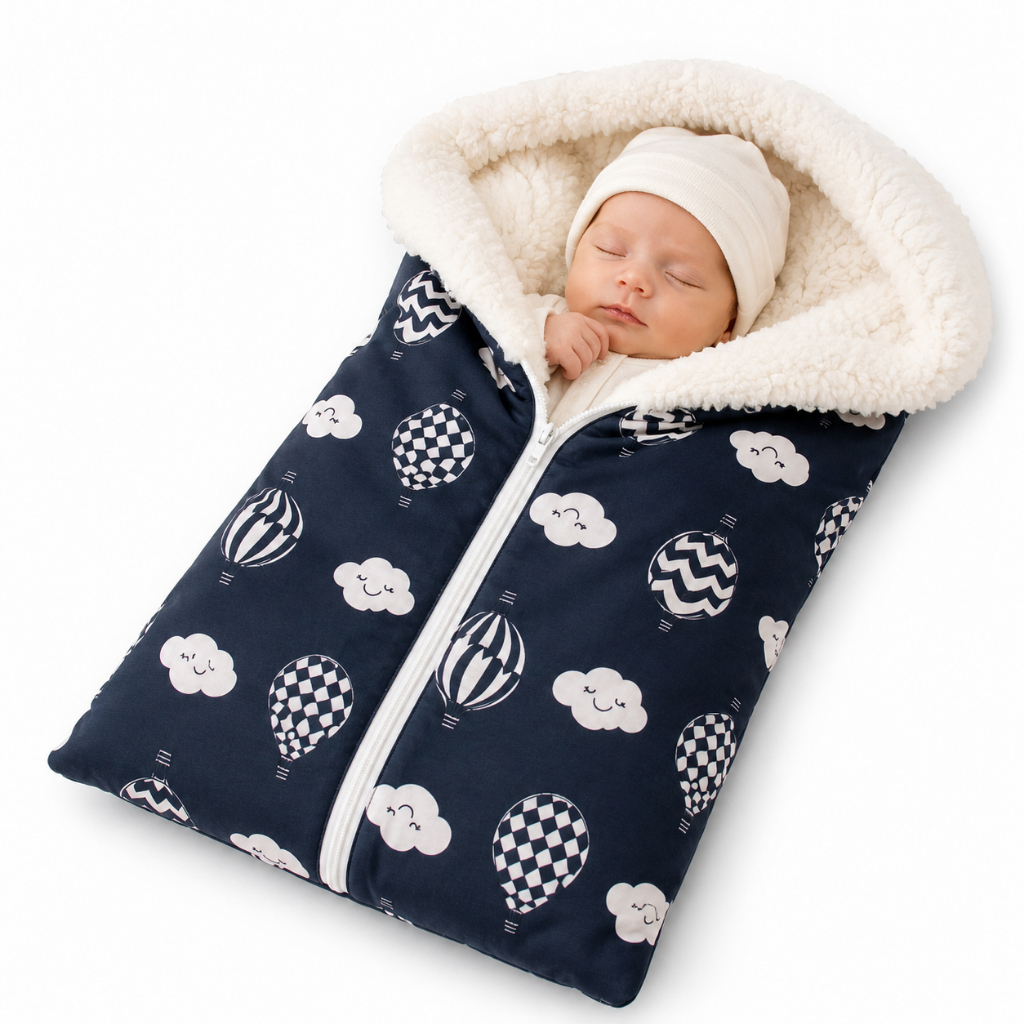 saco de dormir casulo pra bebe SHERPA com ziper, enxoval, frio, nenê