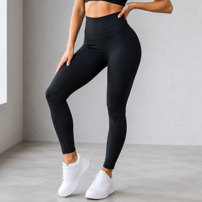 Calça Legging Feminina Cós Alto Zero Transparência Modeladora Empina Bumbum Afina Cintura Academia Fitness