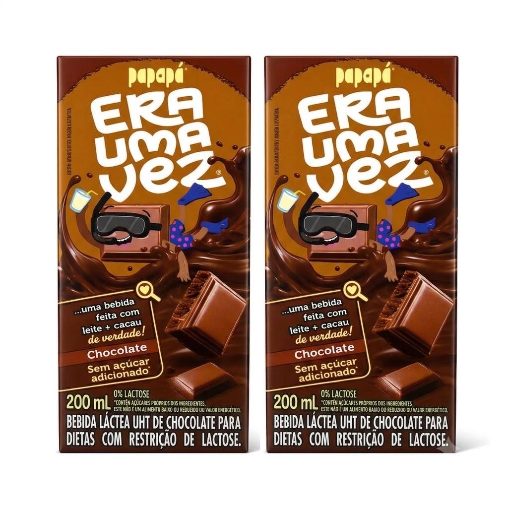 Papapá Achocolatado Era uma vez 200ml Zero lactose