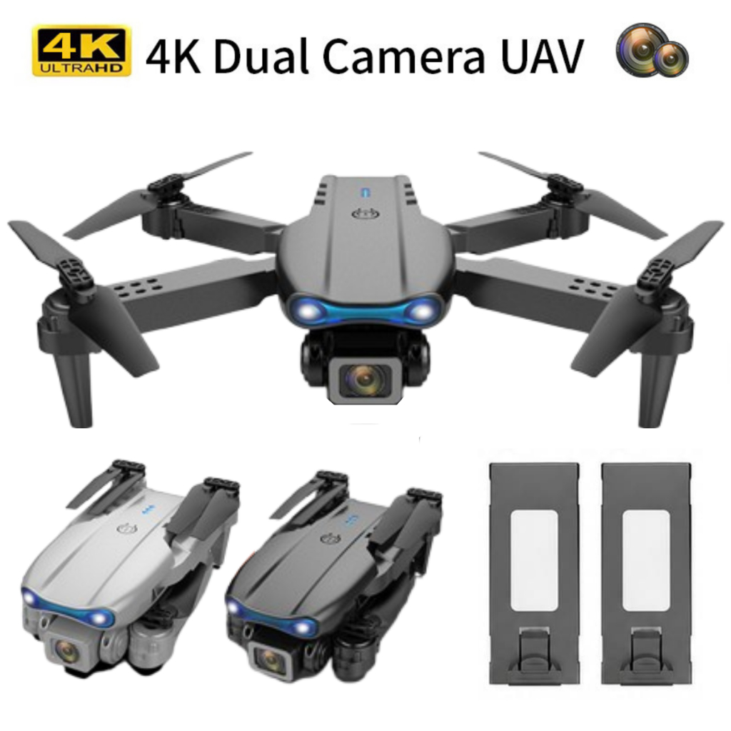 Drone E99 Profissional Mini com câmera HD 2.4GHz 2 baterias e Acessórios