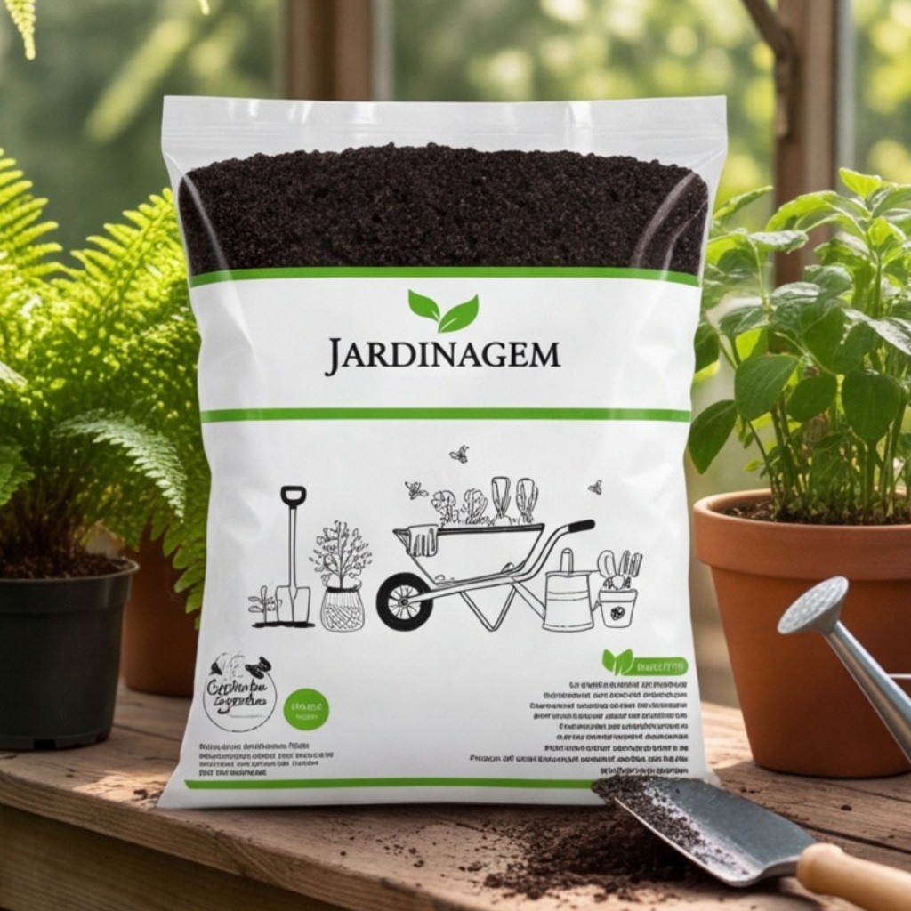 Terra Vegetal para Plantio Adubada Orgânica Pronta Uso Vasos Hortas Jardins Flores Mudas e Canteiros