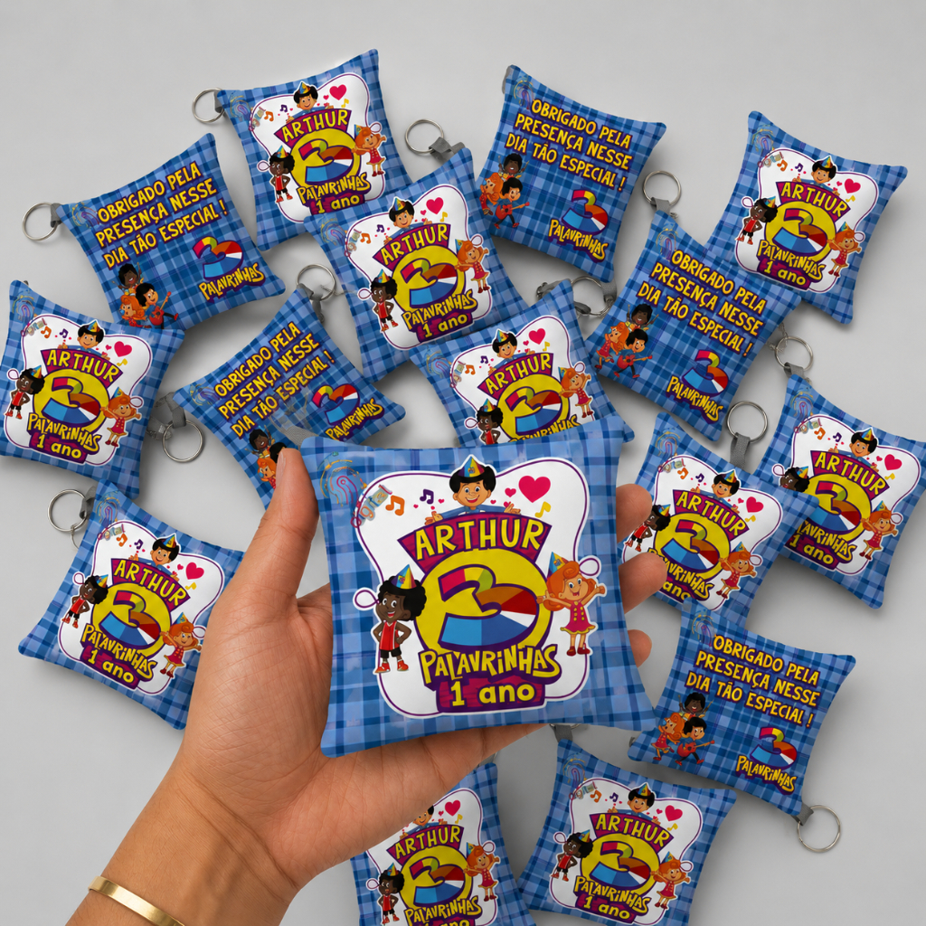50/10un Almochaveiros Personalizados 3 Palavrinhas Lembrancinhas Para Festa Aniversario Infantil