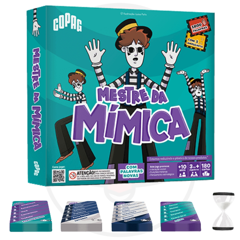 JOGO MESTRE DA MÍMICA COPAG BRINQUEDOS CRIANÇAS FAMÍLIA GESTO ADVINHA DIVERSÃO IMITAR PERGUNTAS · foto 2