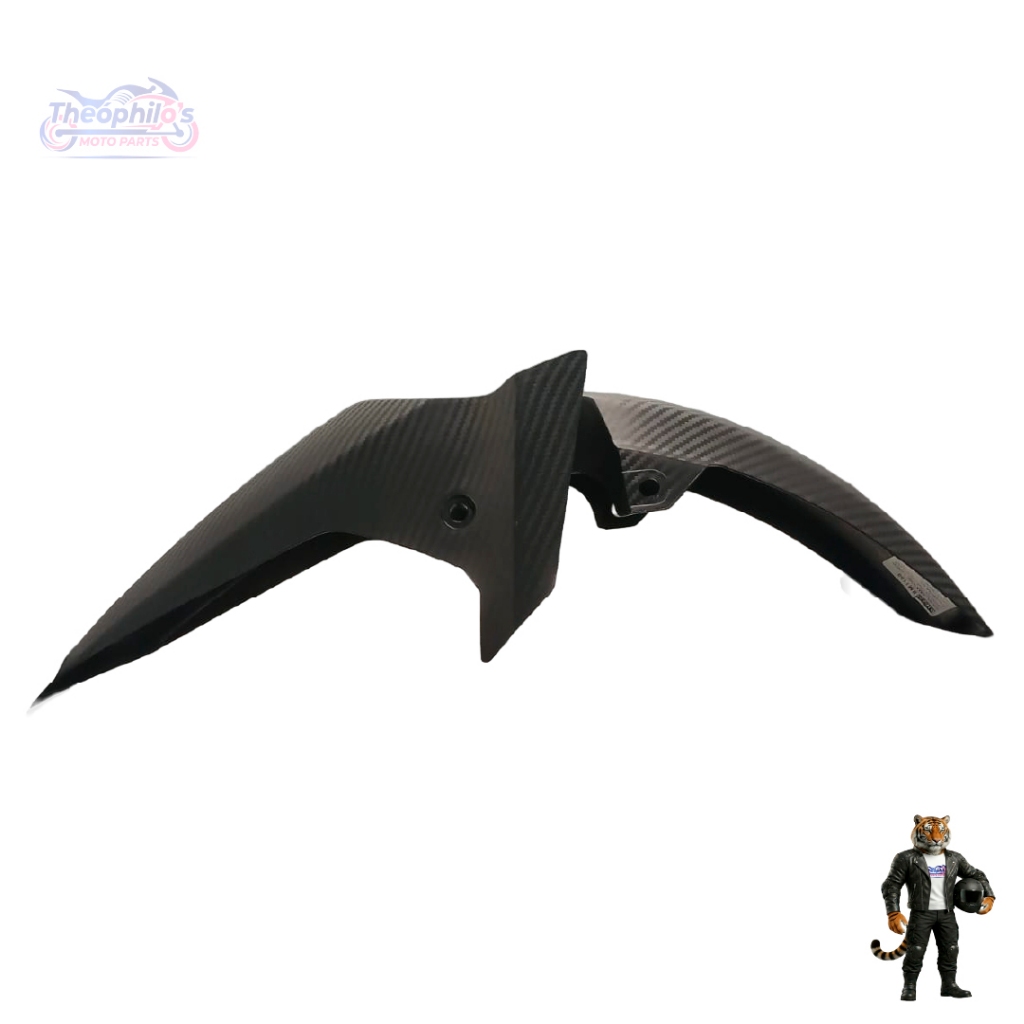 PARALAMA INFERIOR XRE190 MODELO FIBRA DE CARBONO IDEAL HONDA NXR BROS 150 160 — imagem 2 de 2