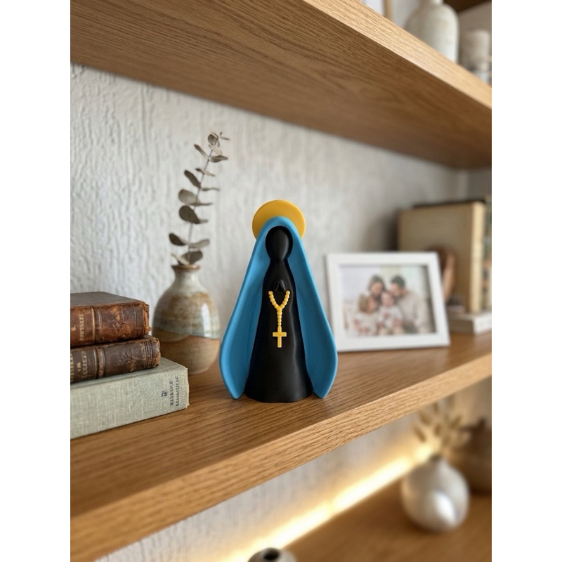 Nossa Senhora Aparecida Decorativa em Impressão 3D | Decoração Religiosa