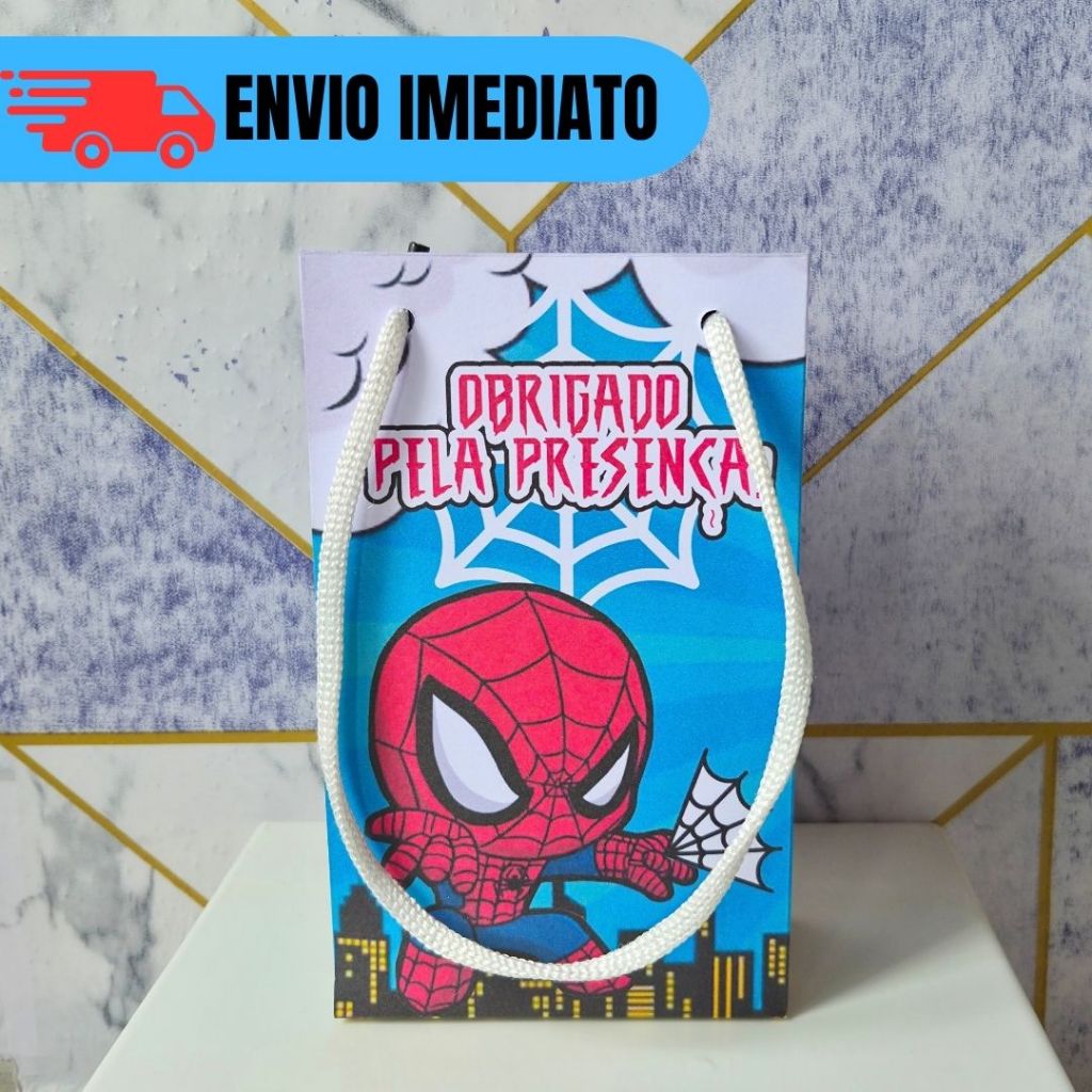ENVIO RAPIDO Kit 10~30 Sacolinhas Surpresa Homem Aranha Cute Baby Lembrancinhas Mimo infantil Aniversário