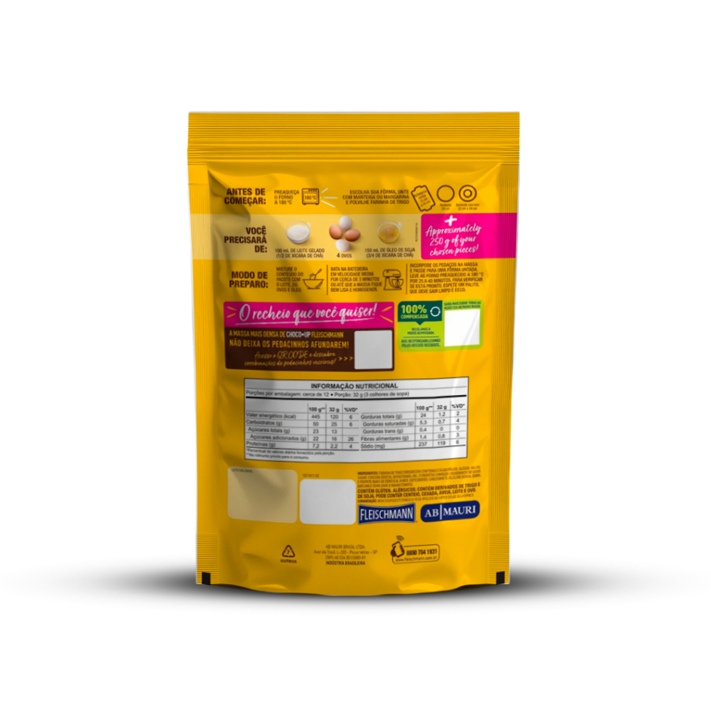 Fleischmann Mistura Para Bolo Aerado Choco-Up Sachê 390G · foto 2