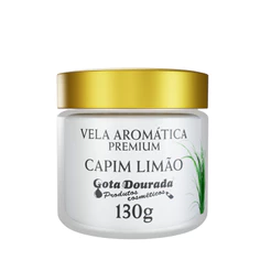 Vela Aromática Premium 130g - Sensação de limpeza e leveza - Capim Limão