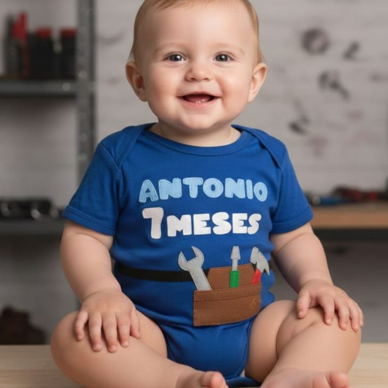 Body de Bebe Mecanico | Mesversario Profissoes Mecanico