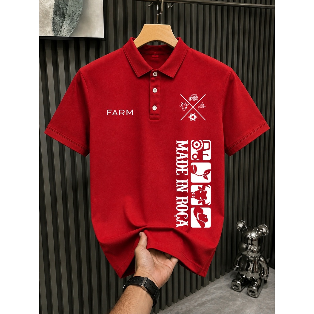 Camisa Polo Farm Made In Roça Agro Country Cowboy Malha Piquet