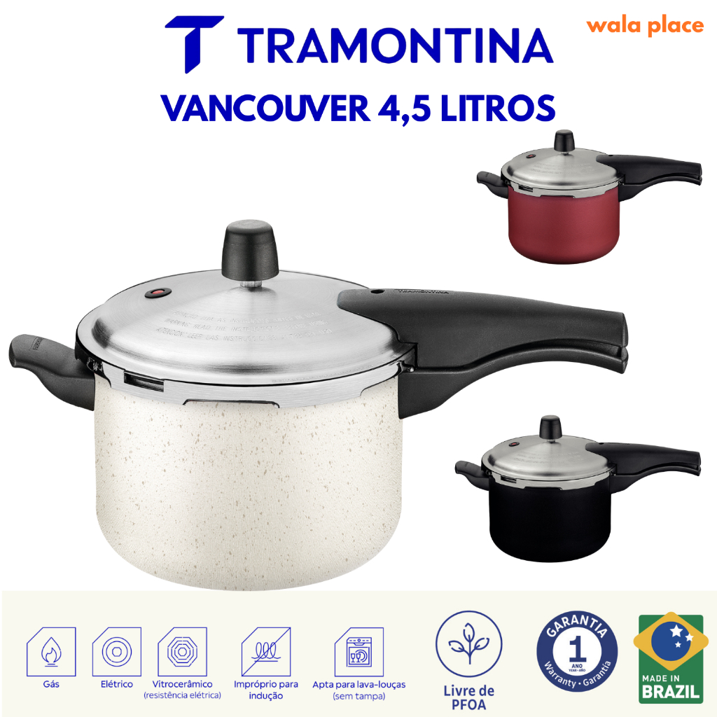 Panela De Pressão 4,5 Litros Vancouver Tramontina