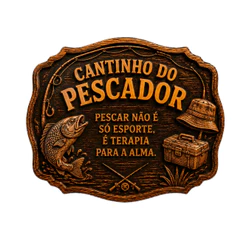 Placa Decorativa Cantinho do Pescador 30x25