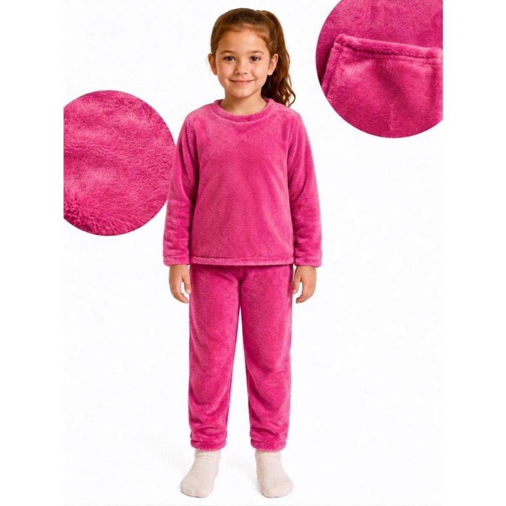Pijama Calça e Blusa Infantil para Dormir Manta Mantinha Fleece Microfibra Conjunto — imagem 2 de 2