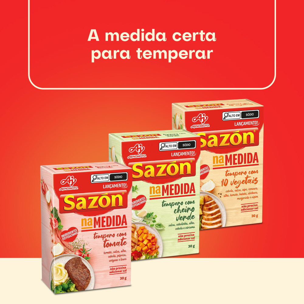 Kit Tempero SAZÓN® Na Medida Tomate, 10 Vegetais e Cheiro-Verde - Combinação para Carnes, Arroz e Massas · foto 2