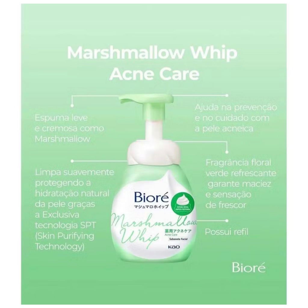 Refil Bioré Mashmallow Whip Acne Care 130ml — imagem 2 de 2