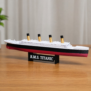 Miniatura Navio RMS Titanic 27cm Escala 1:1000 Colecionável Presente Decorativo Detalhado com Suporte