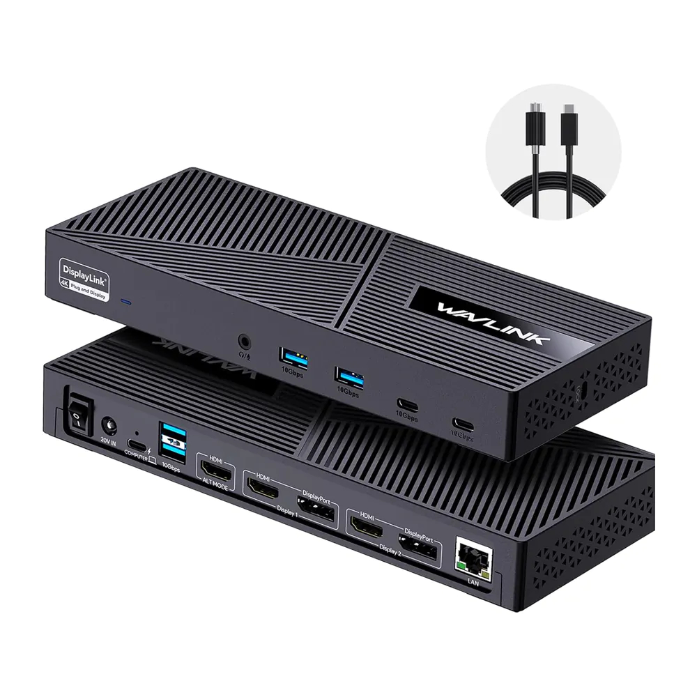 Docking Station Wavlink Triple Display 4K 100W para MacBook