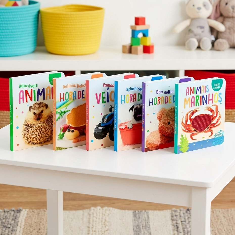 Livro Toque e Sinta Texturas Estimulação Sensorial para Bebês Desenvolvimento Infantil