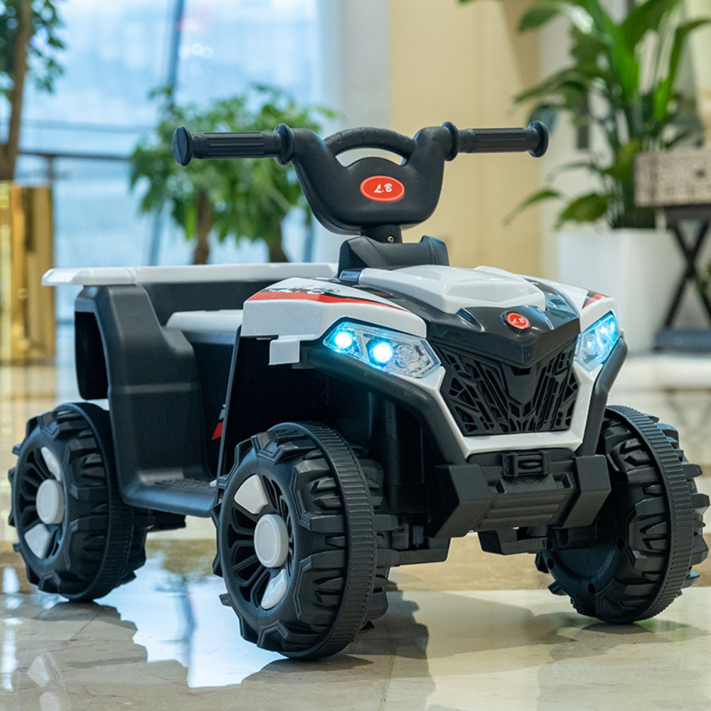 Quadriciclo Eletrico Infantil Carrinho de Passeio 6V Zippy Toys Musicas e Luzes Grande