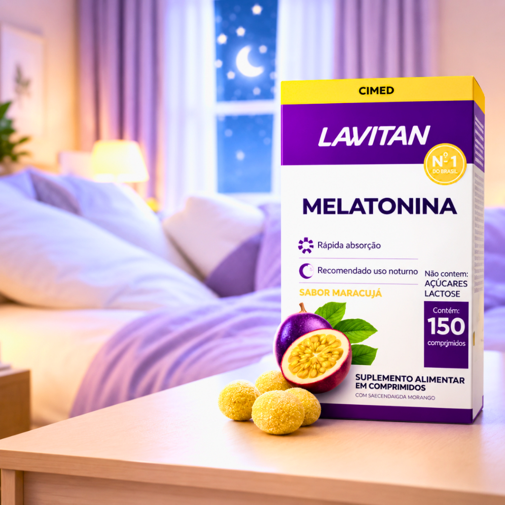 Melatonina Gummies Morango Maracujá 150Comp Vitaminas Rápida