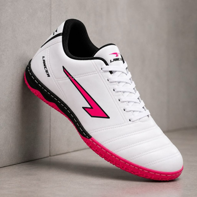Chuteira Lancer Futsal Masculina Futebol de Salão Indoor Solado Costurado Antiderrapante