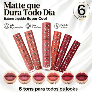 Amor Anjo 6 Cores Batom Fosco - Alta Pigmentação, À Prova D'água e Cores Vibrantes