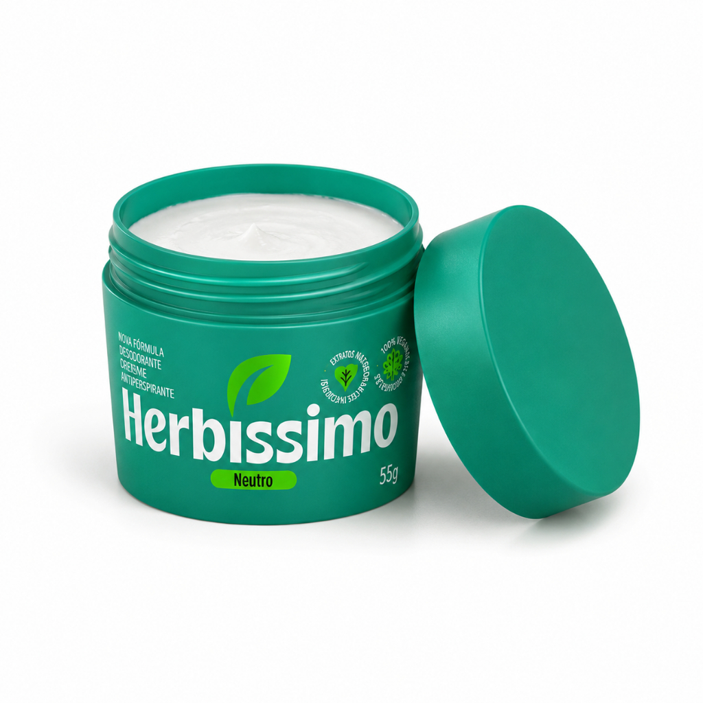 Desodorante Creme Herbíssimo Neutro 55g Antitranspirante Proteção Prolongada