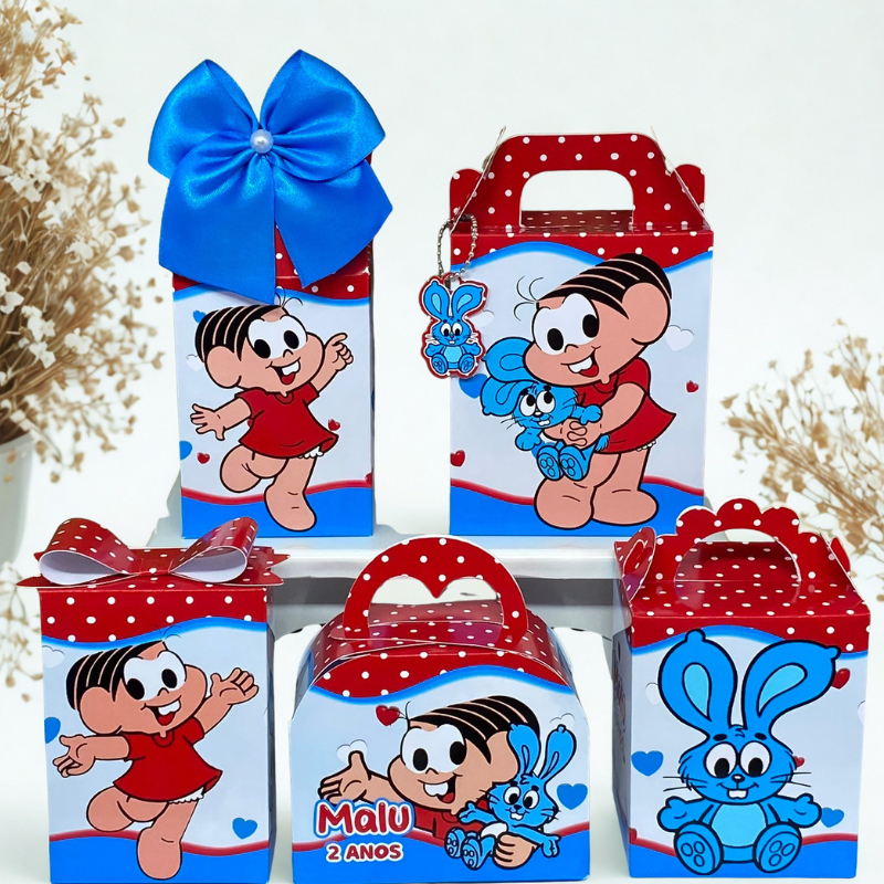 Caixinhas personalizados  lembrancinhas  aniversário  Kit  festa Mônica