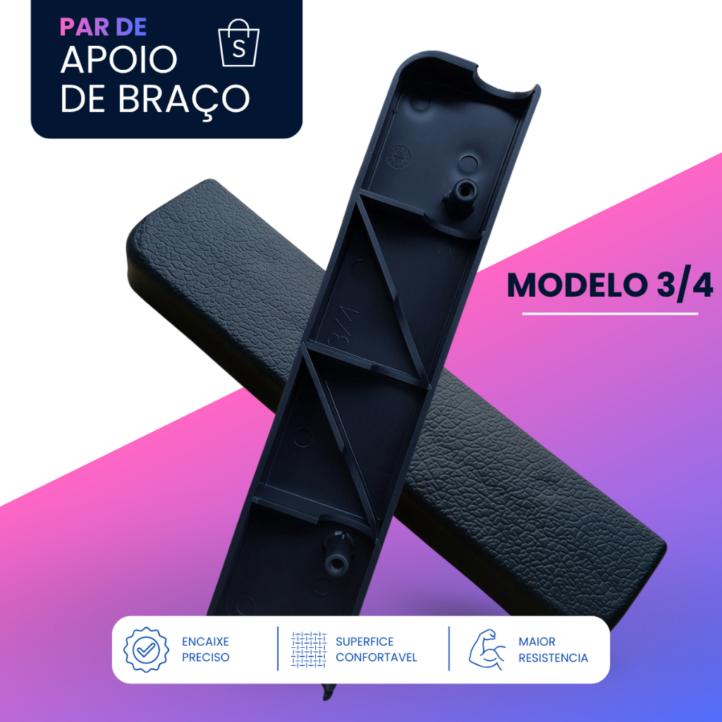 2 Apoio De Braço Quadrado Plástico 3/4  Para Cadeira De Rodas e Banho Pronta Entrega