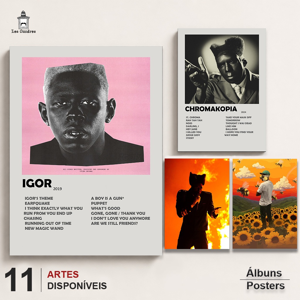 Quadro Placa Decorativa Tyler The Creator Igor em MDF 28x20cm