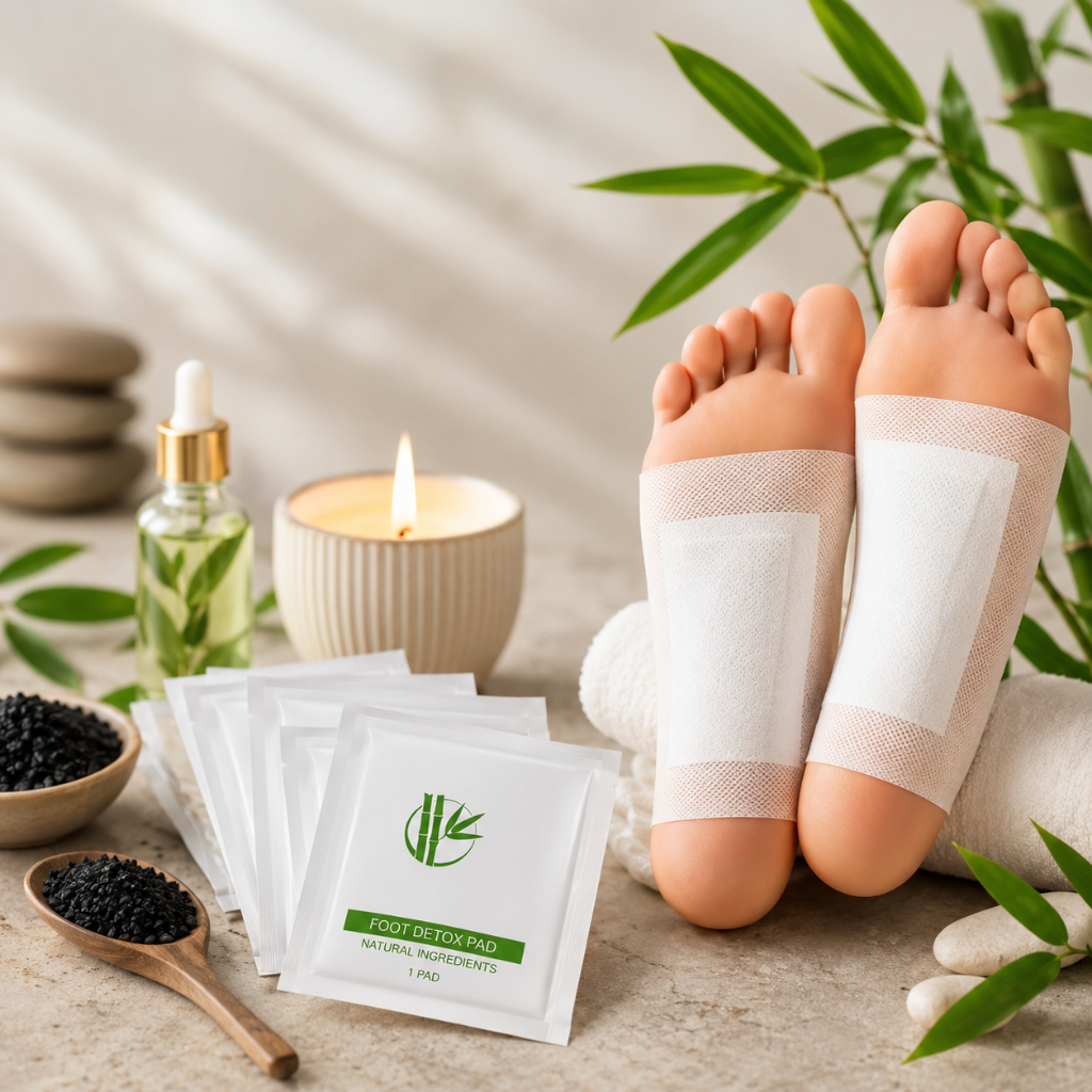 50/100 Adesivo Detox para os Pés – Patch Removedor de Toxinas, Melhora Sono, Energia e Circulação (50 ou 100 Unidades)