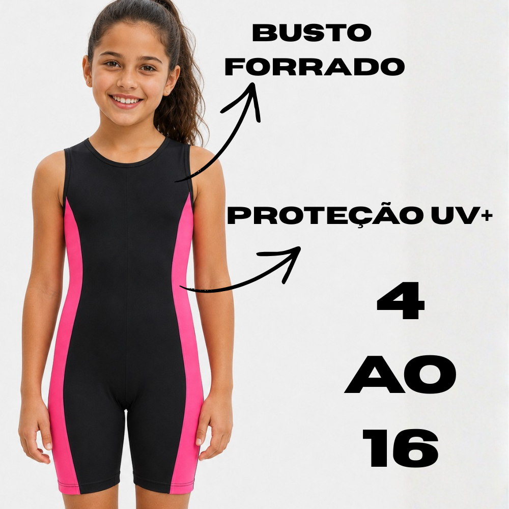 Maio Natação Infantil Juvenil Feminino Hidroginástica Praia do 4 ao 16