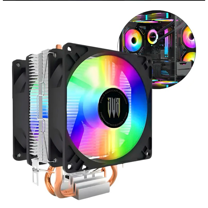 Cooler Para Processador Revenger G-VR343 RGB Duplo Fan 2100RPM Intel AMD AM4 AM5 LGA 1700 120W