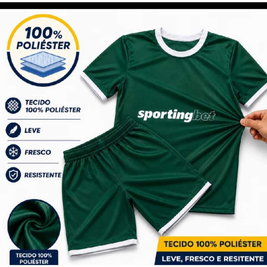 Kit Infantil Esportivo Camiseta Mas Short + Logo Presente Perfeito