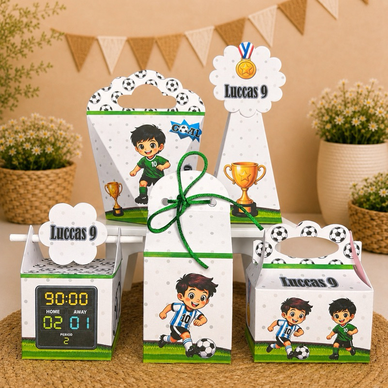Kit Caixinhas FUTEBOL Personalizadas Lembrancinhas Para Festa  INFANTIL