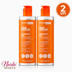 Kit 2 Água Micelar Vitamina C Ions 250ml Dermachem