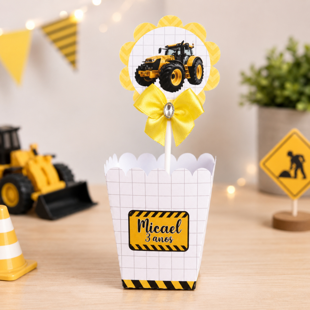 ENVIO RAPIDO Centros de mesa com Laço Trator Enfeite de mesa  Lembrancinha Festa Infantil Personalizados