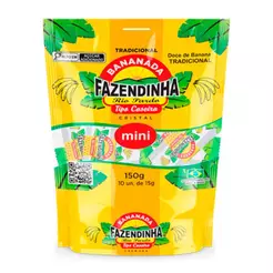 Mini Bananinha Cristal Embalada Individualmente 150g - Fazendinha