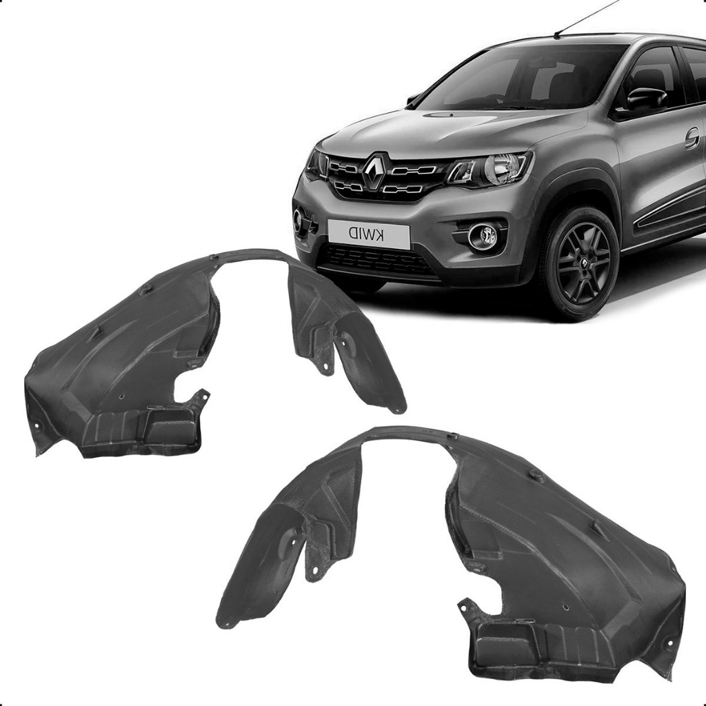 Par Parabarro Dianteiro Renault Kwid 2017 a 2026 lameiro bate pedra protetor caixa de roda