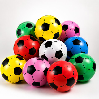 20 Bola Futebol Colorida Vinil Pingo Dente De Leite Sortida Atacado