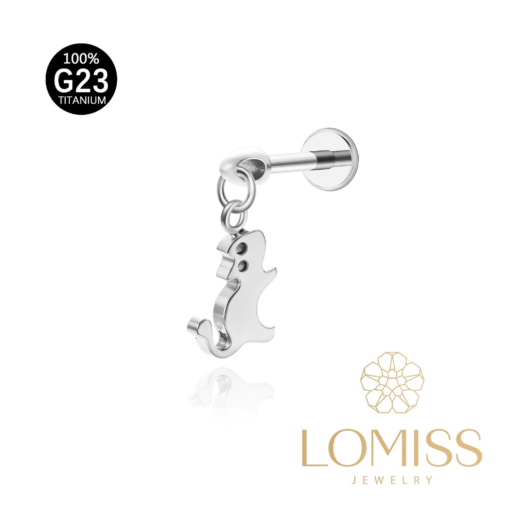 LOMISS 100% Titânio Forma De Fofo Gato Labret Para Tragus Cartilagem Helix Conch Orelha Hipoalergênica · foto 2