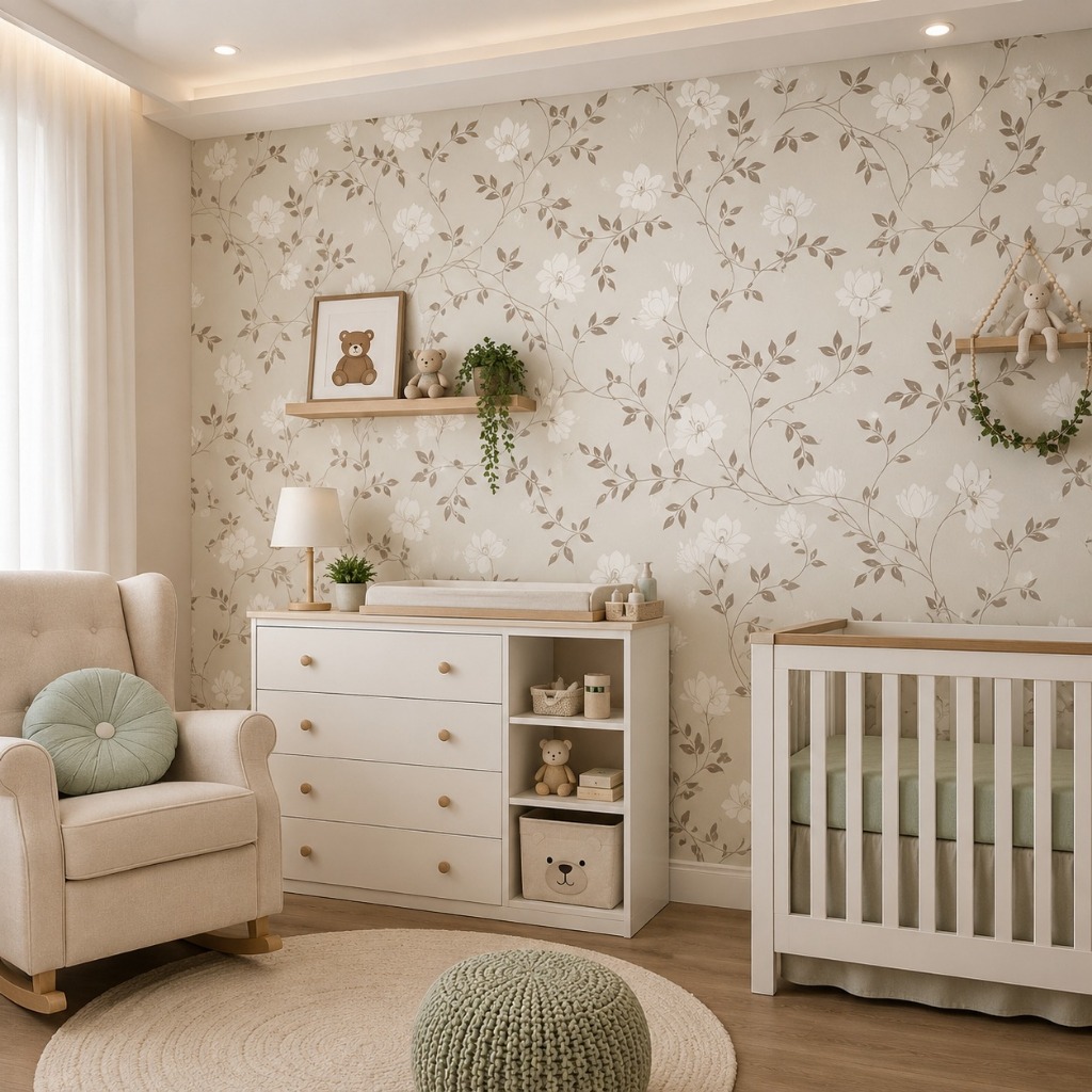 Papel de Parede Autocolante Floral Decorativo para Sala e Quarto · foto 2