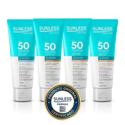 Protetor Solar Facial Sunless FPS 50 com Toque Seco e Efeito Base