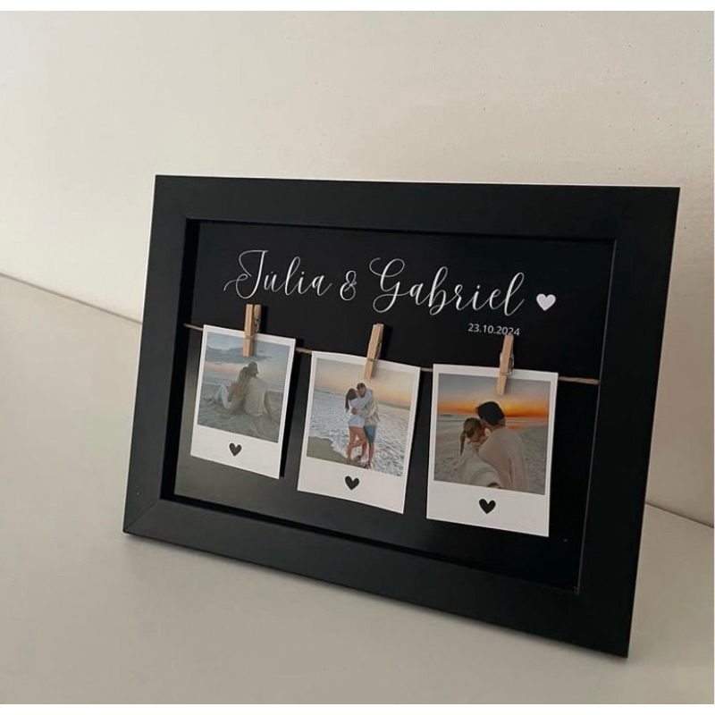 Quadro Personalizado “Varal de Fotos” | Quadro Personalizado Com Polaroid | Quadro Personalizado De Casal